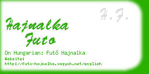 hajnalka futo business card