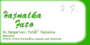 hajnalka futo business card